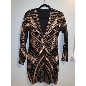 Sequin black dress